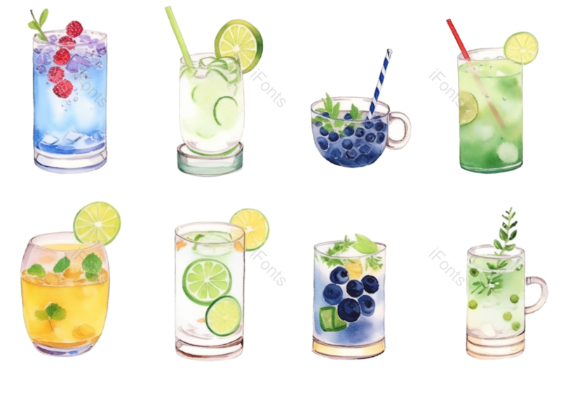 清新图片,夏天元素,插画PNG,水果免抠素材